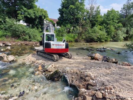 Sanacija pragu na vodotoku Kamniške Bistrice (2)
